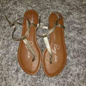 American Rag Cie Gold Sandal, Size 8.5